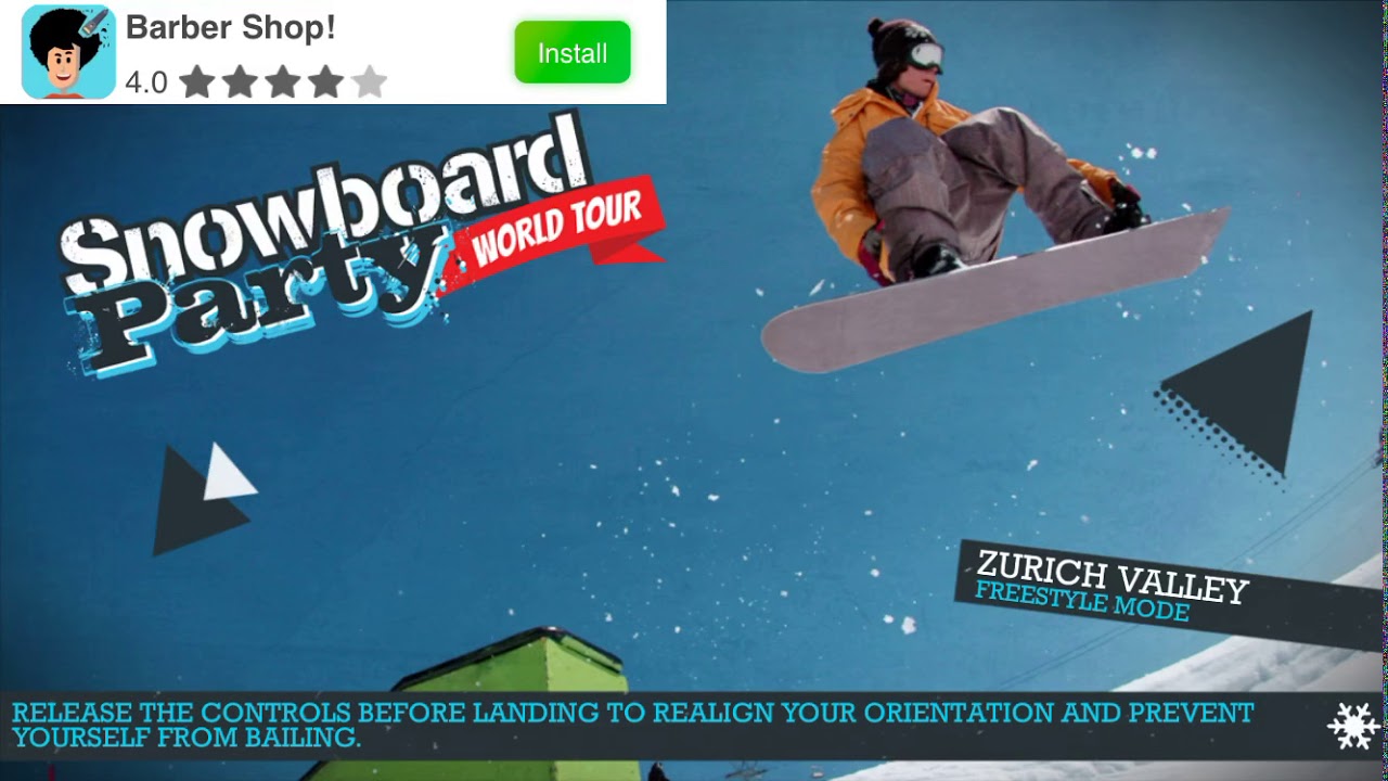Me snowboarding in Snowboard Party World Tour YouTube