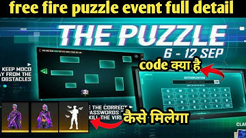 free fire new event ! the puzzle event full detail ! complete kare 2 minute ! moco event free fire