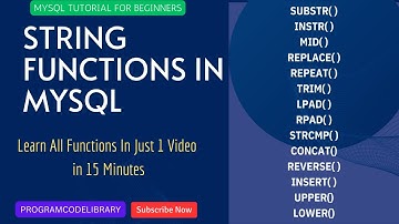 MySQL String Functions Complete Tutorial with Practical Examples