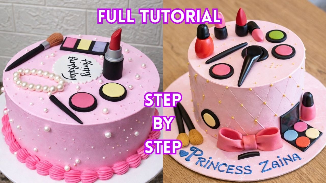 Make up kit cake | Make up cake | Cake for girls | Make up tutorial cake |  Unique #cakecalorie