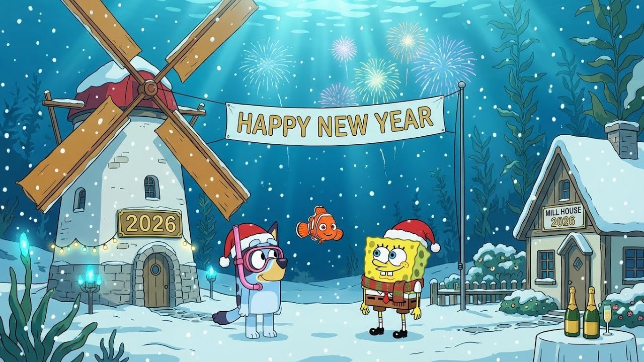 Bluey Winter Windmill Night 2026 ❄️🌙 Lofi Study Beats for Deep Focus, Calm Work, Late Night Sessions