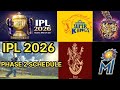 IPL 2026 Phase 2 Schedule Announced 🔥 Full Fixtures||Venues &amp; Playoff Race Explained