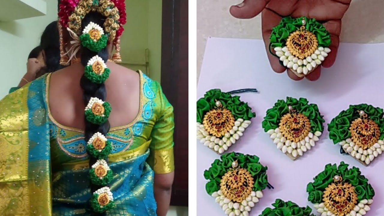 how to make artificial flowers & frash flowers Bridal jadai billai