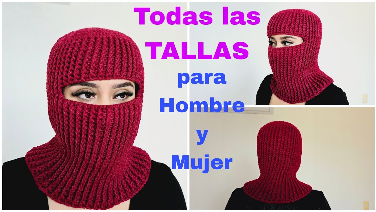Gorro a crochet para hombre Pasamontañas