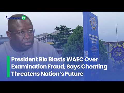 President Bio Blasts WAEC Over Examination Fraud, Says Cheating Threatens Nation’s Future