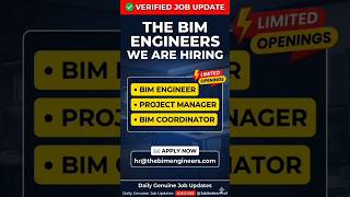 Engineering Jobs Alert 🚨 The BIM Engineers Hiring Now #BIMengineer