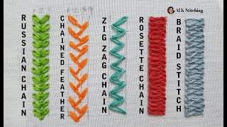 (Ep-7) - 5 Basic Embroidery Stitches for Beginner