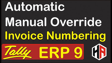 "Automatic Manual Override" Invoice Numbering Method in Tally ERP 9 | Hetansh Academy