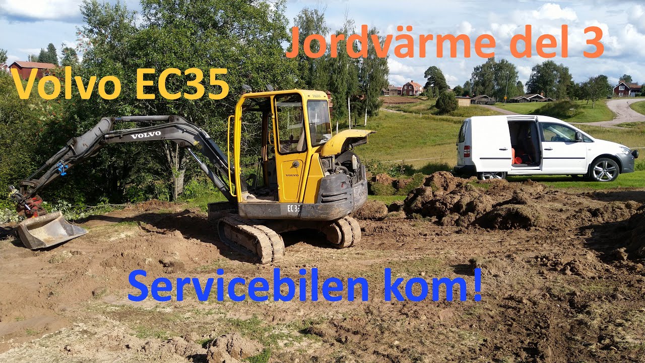 Jordvärme del 3 Grävning Volvo EC35