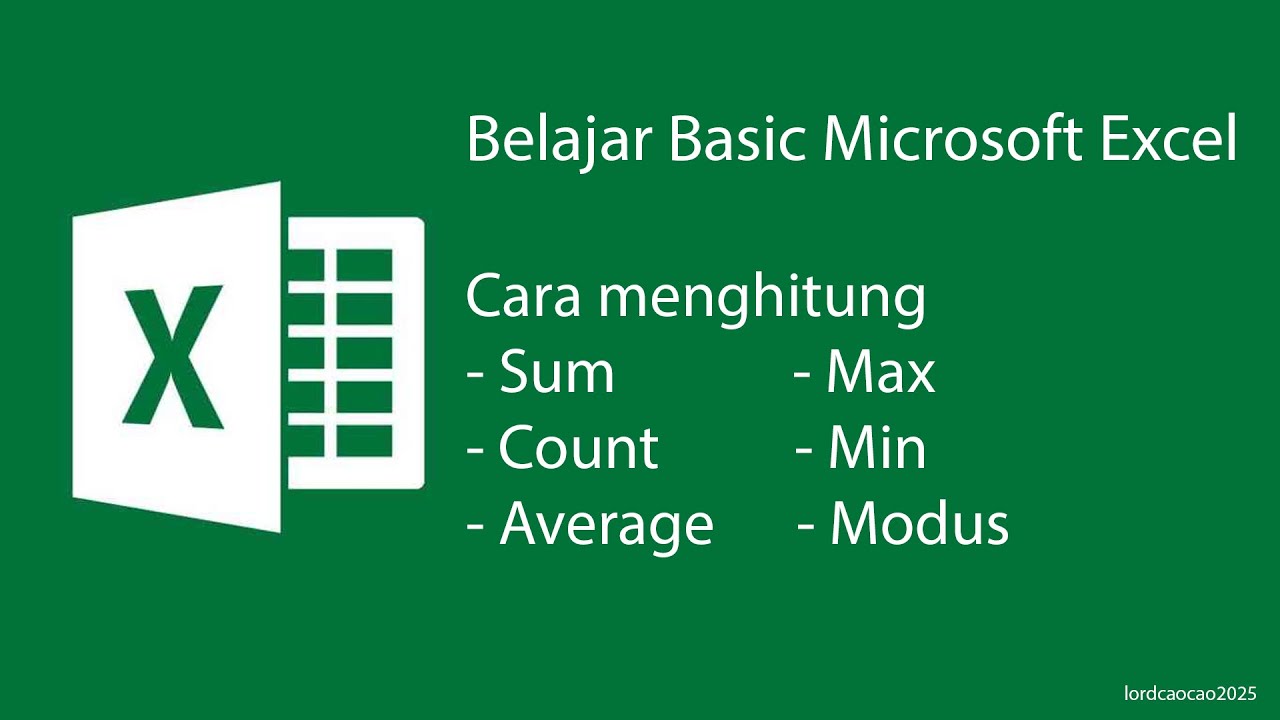 Excel - Memahami fungsi Agregat Sum, Count, Average, Max, Min, Modus ...
