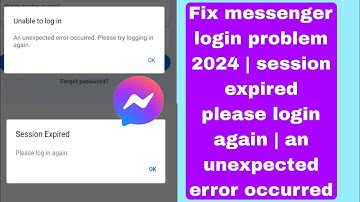 Fix messenger login problem 2024 | session expired please login again | an unexpected error occurred