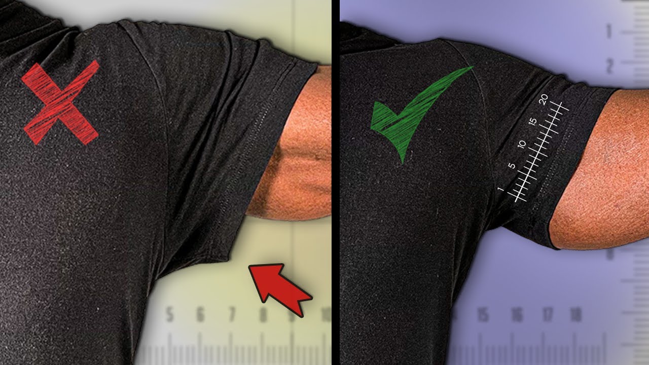 How To Tailor Baggy T-Shirt Sleeves (Look More Muscular) 