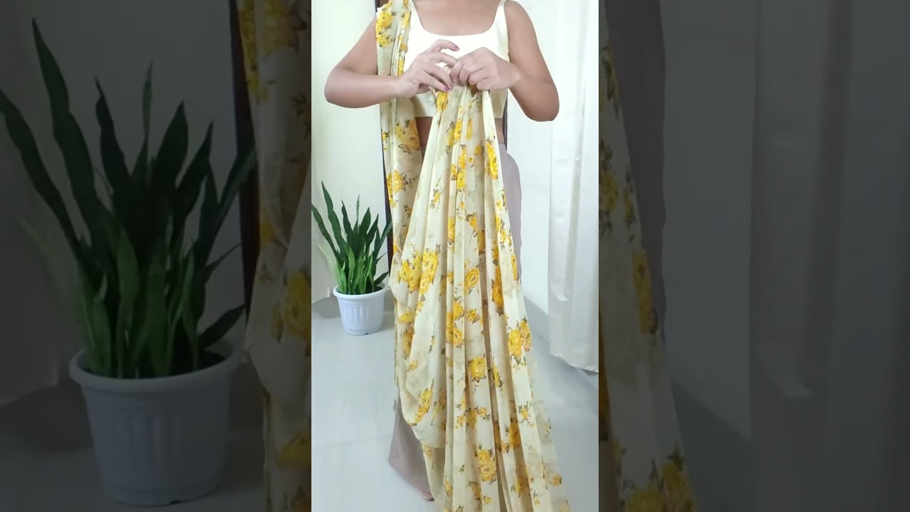 Create New Look|| Palazzo with Saree Draping Style 🫰❤️ 