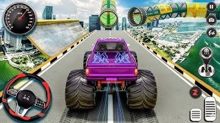 궁극의 몬스터 트럭 메가 램프 레이싱 광란의 자동차 스턴트 챌린지 | 안드로이드 게임플레이 screenshot 2