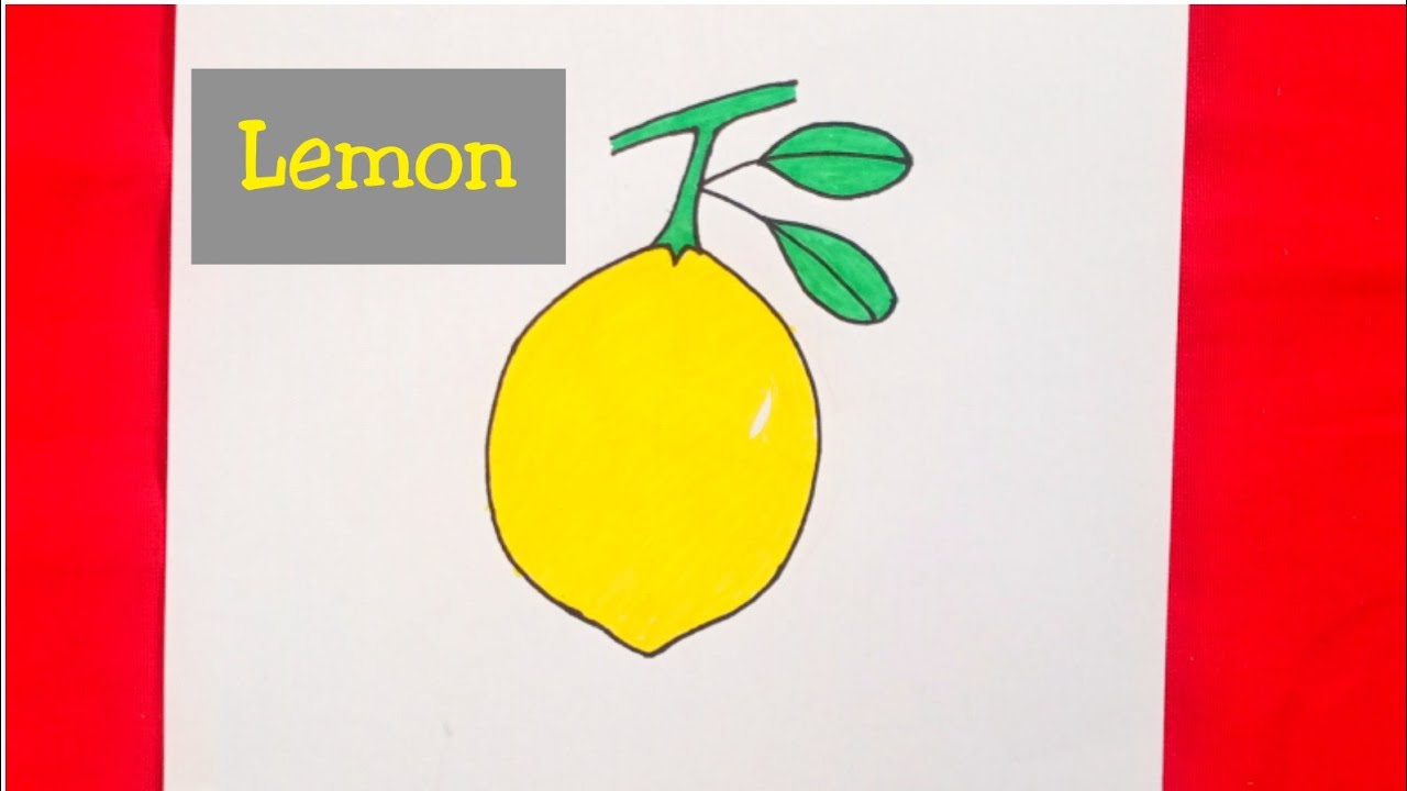 How to draw a Lemon for kids || Step by step for beginners || MASTER ...