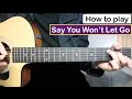 James Arthur - Say You Won't Let Go | Guitar Lesson (Tutorial) Chords