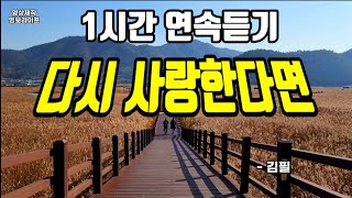 김필, [다시 사랑한다면] 1시간 연속 듣기 & 배우기(자막 포함), 원곡 도원경 / 요청곡 #순천만습지
