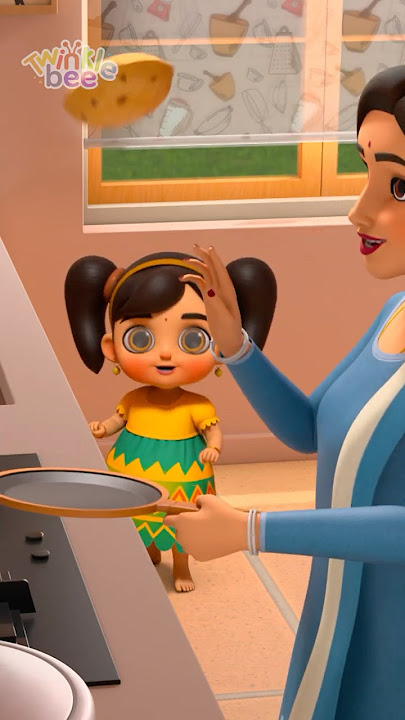 Mumma Ki Roti 🍽️ Gol Gol Gol! | Cute Hindi Kids Rhyme #shorts #hindirhymes