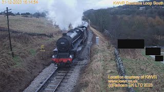 New Years Eve 2023 with Black 5 No. 45212 at the K&WVR | Railcam LIVE