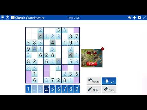 Microsoft Sudoku/Number Puzzle - Four Corners Achievement