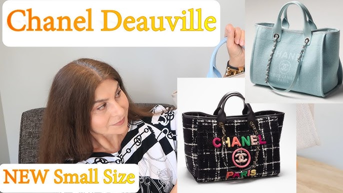 Sold at Auction: Chanel - New XL Deauville Denim Tote Shoulder Bag - CC  Logo - Blue & Silver GST