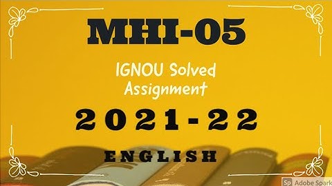 IGNOU MHI 5 SOLVED ASSIGNMENT 2021-22 History of Indian Economy IGNOU SOLVED ASSIGNMENT