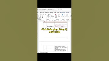 Cách sửa lỗi nhảy bảng trên Word #tinhocvanphong #excel #word