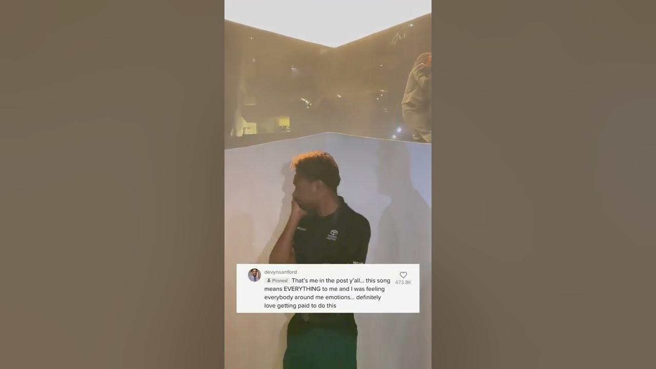Security guard gets emotional during Kendrick Lamar concert