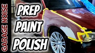 How to prepare a car panel for paint. Autobody and paint repair.
