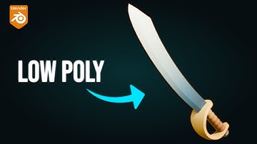 Low Poly Pirate Sword - Blender Game Asset