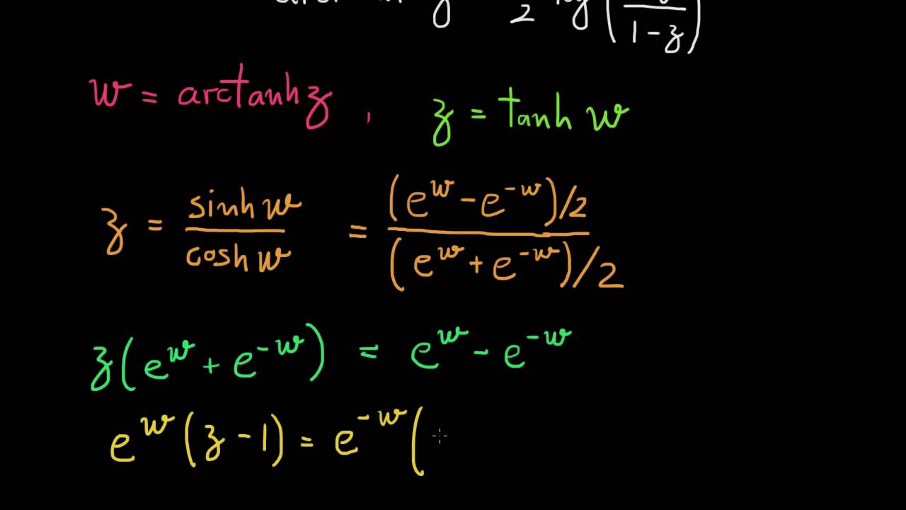 Identidade envolvendo arctanh e log complexos - YouTube