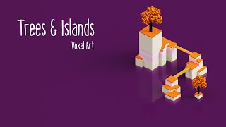 Trees & Islands - Voxel Art