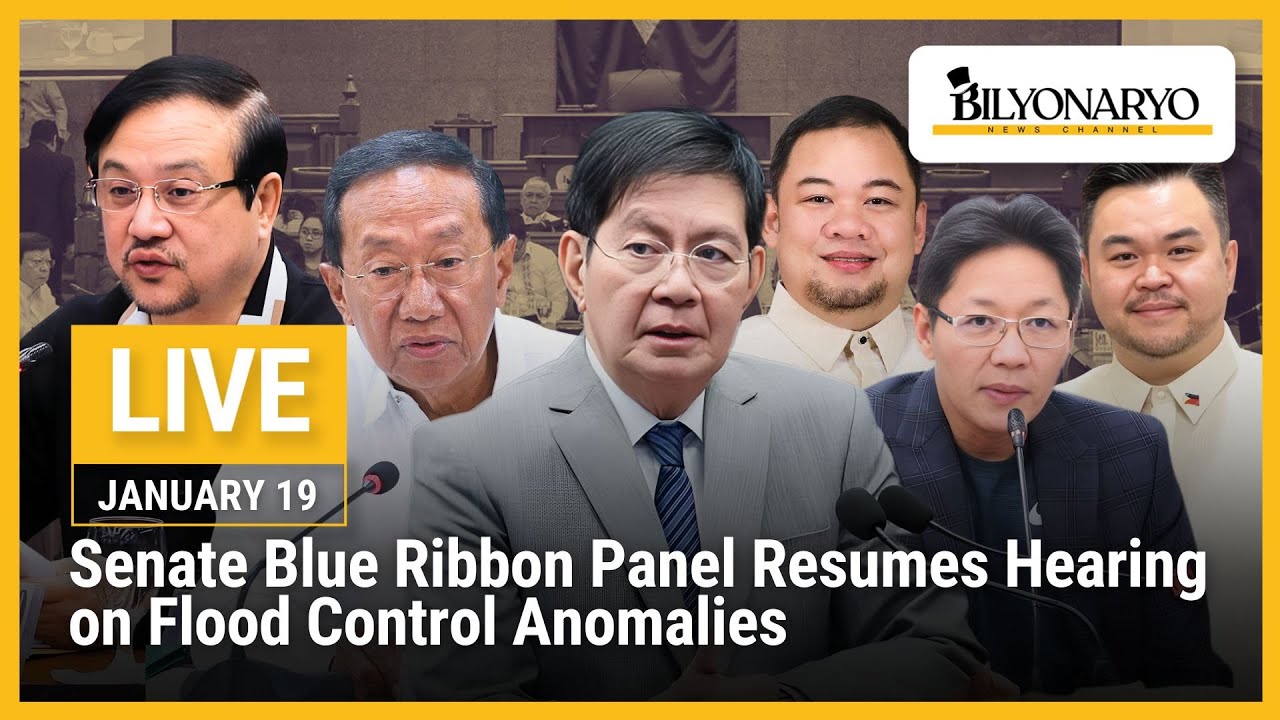 LIVE: Senate Blue Ribbon Panel resumes hearing on flood control anomalies | January 19, 2026