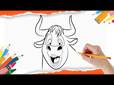 Como DESENHAR o TOURO FERDINANDO (Passo a Passo) Cómo dibujar a Ferdinando el Toro, paso a paso