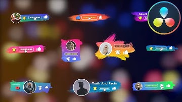 Social Media Subscribe Button ★ DaVinci Resolve Templates ★