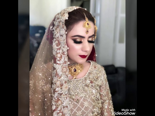 Bridal makeup in golden dress - YouTube Bridal makeup in golden dress - YouTube