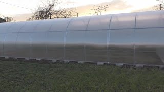 The farmer was taught how to make a greenhouse for growing vegetables with his own hands