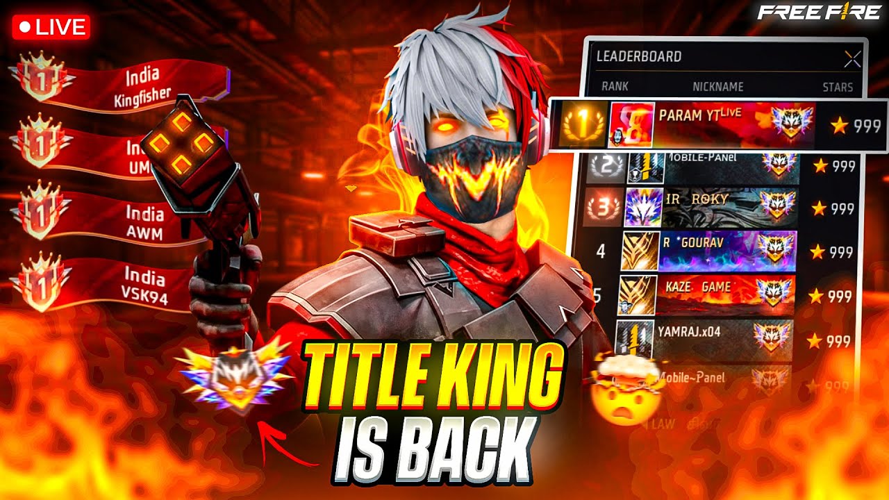 FREE FIRE LIVE 🔴 RANK PUSH TO TOP 1 GRANDMASTER GO FOR 20K 😎 # ...