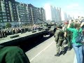 Падение танка при погрузке на трал. Курск после па