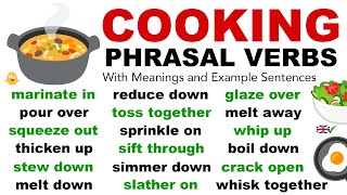 40 Important COOKING PHRASAL VERBS Spoken in Daily English Conversation (meanings + sentences) screenshot 5