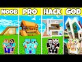 minecraft: family new brilliant house build challenge - noob vs pro vs hacker vs god