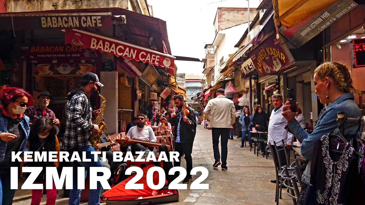 Izmir, Turkiet | Basaren kemeraltı | Stadsvandring 4K