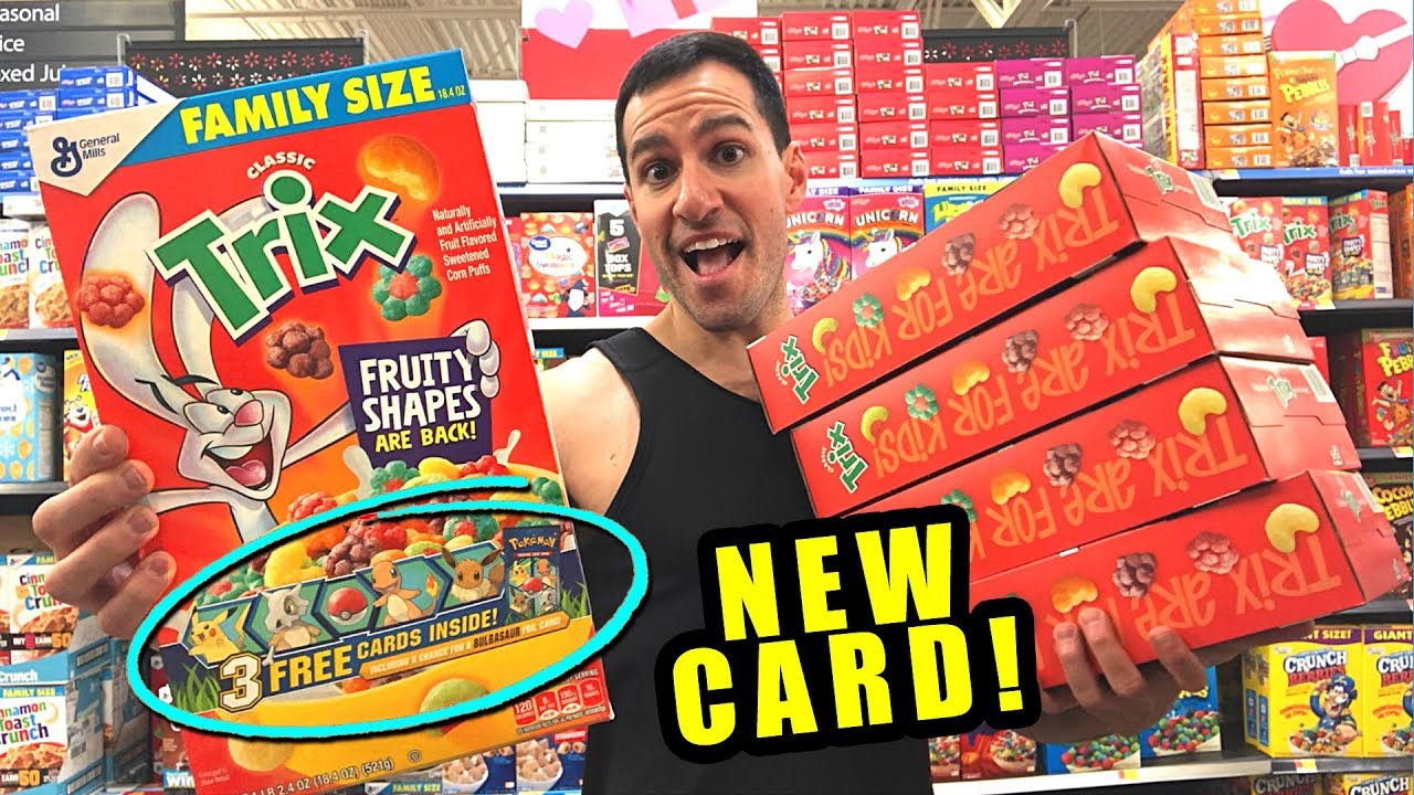*THERE IS AN EXTRA CARD INSIDE!* Opening NEW POKEMON CARDS In Cereal AT WALMART STORE!