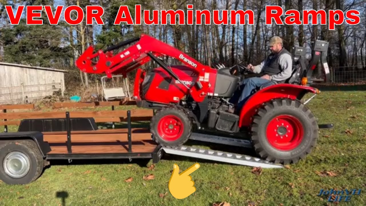 VEVOR 6000LBS Aluminum Trailer Ramps UNBOXING REVIEW DEMONSTRATION