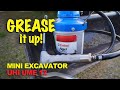 Mini excavator grease  diy nodrypins uhiume12 greaseitup