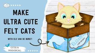 How to Make Ultra Cute Felt Cats & Cardboard Surprise Box | Die Cutting Tutorial