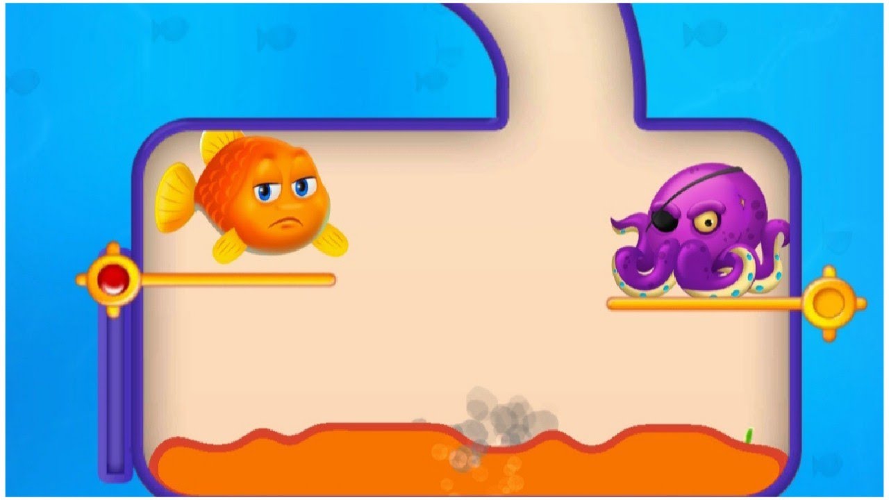 Orange fish vs squid ️ Fishdom - YouTube