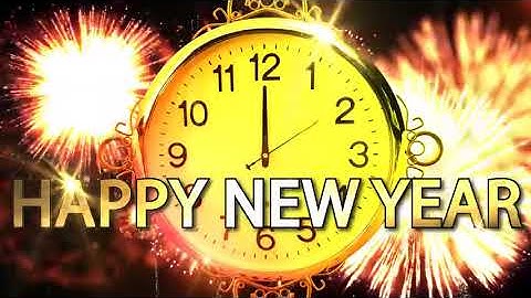 Happy New Year CLOCK 2019  v 683  Countdown Timer with Sound Effects + Voice 4K