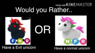 Would you Rather Adopt me legendary pets edition!