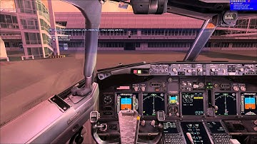 FSX - PMDG NGX 737-800 Cold and Dark Cockpit - Tutorial from gate to crusing altitude.